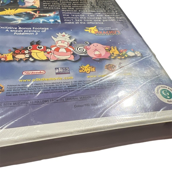 Vintage Pokemon 2000 The Movie VHS Tape Canadian Home Video - Picture 3 of 7